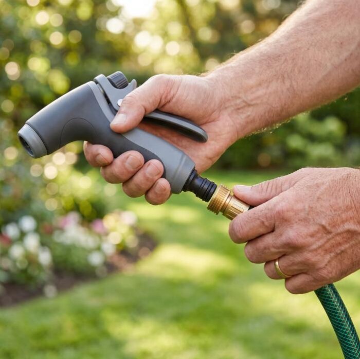 Jetterix Schritt 1 Gartenschlauch anschließen